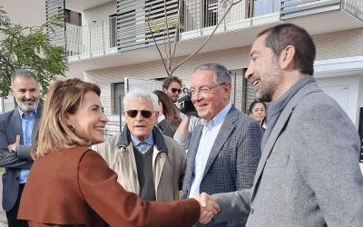 La ministra, Raquel Sánchez, y la secretaria de Vivienda de la Generalitat visitan Terral